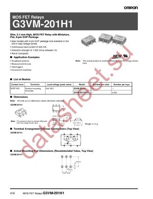 G3VM-61H1(TR) datasheet  